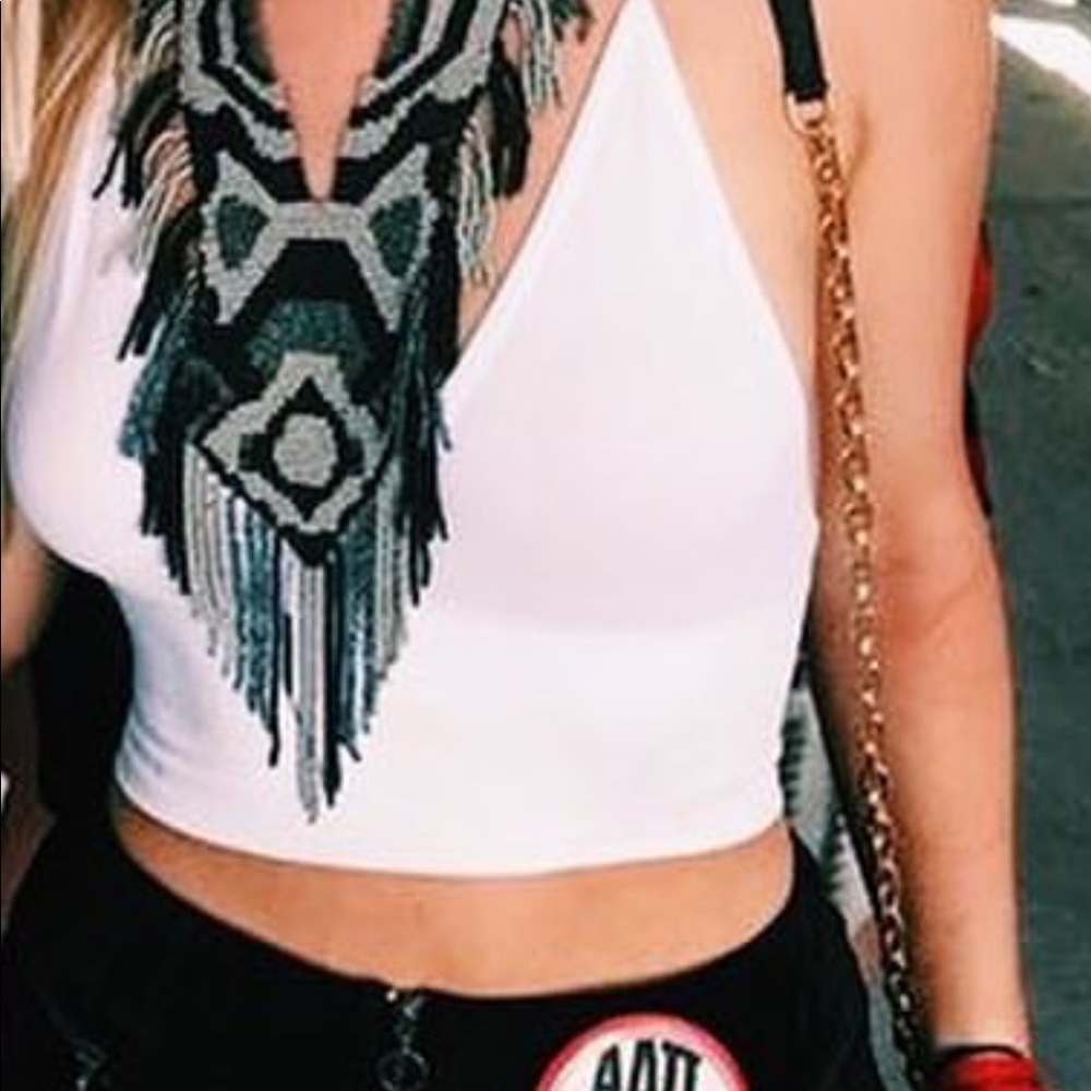 Beaded statement necklace